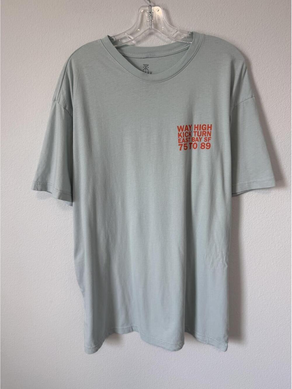 ROARK 100% Cotton Short Sleeve Crew Neck Mint Green Graphic T-Shirt Size XXL
